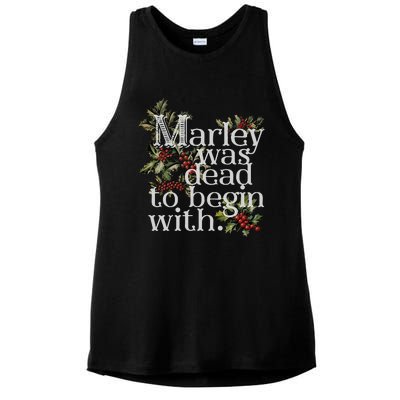 Marley Was Dead To Begin With Ladies PosiCharge Tri-Blend Wicking Tank