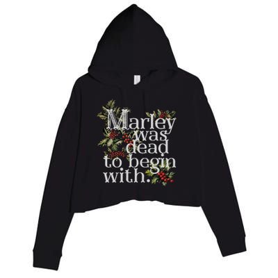 Marley Was Dead To Begin With Crop Fleece Hoodie