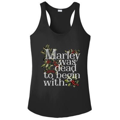 Marley Was Dead To Begin With Ladies PosiCharge Competitor Racerback Tank