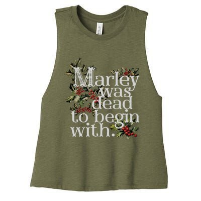 Marley Was Dead To Begin With Women's Racerback Cropped Tank