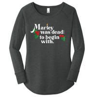 Marley Was Dead To Begin With Charles Dickens Christmas Women's Perfect Tri Tunic Long Sleeve Shirt