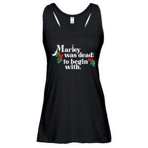 Marley Was Dead To Begin With Charles Dickens Christmas Ladies Essential Flowy Tank