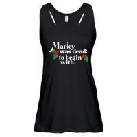 Marley Was Dead To Begin With Charles Dickens Christmas Ladies Essential Flowy Tank