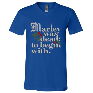 Marley Was Dead To Begin With V-Neck T-Shirt