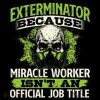 Miracle Worker Exterminator Pest Control Termite Bugs Full-Length Apron With Pockets