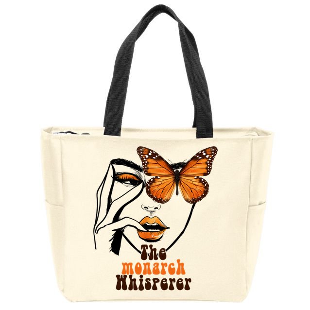 Monarch Whisperer Endangered Butterfly Nature Lover Zip Tote Bag