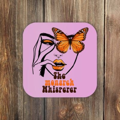 Monarch Whisperer Endangered Butterfly Nature Lover Coaster