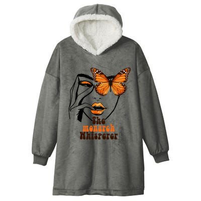 Monarch Whisperer Endangered Butterfly Nature Lover Hooded Wearable Blanket