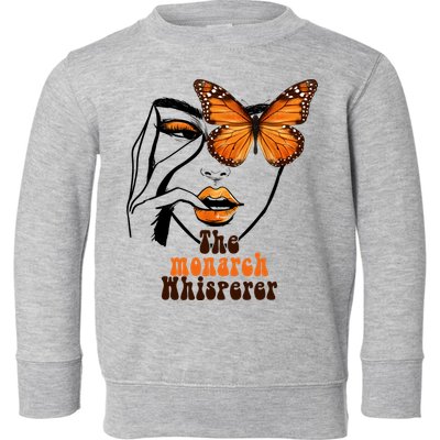 Monarch Whisperer Endangered Butterfly Nature Lover Toddler Sweatshirt