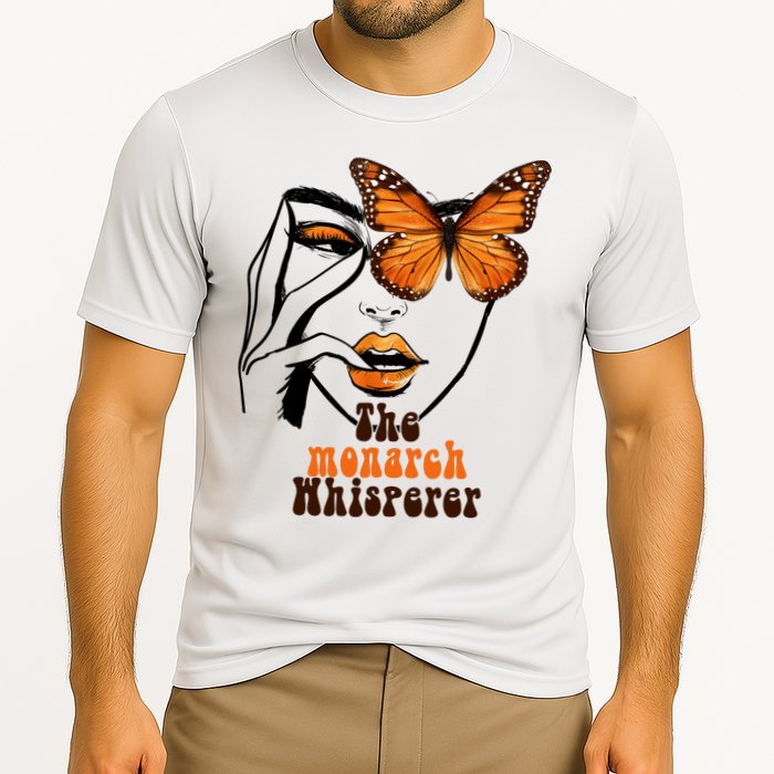 Monarch Whisperer Endangered Butterfly Nature Lover Cooling Performance Crew T-Shirt