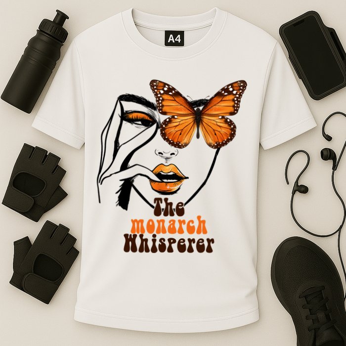 Monarch Whisperer Endangered Butterfly Nature Lover Cooling Performance Crew T-Shirt
