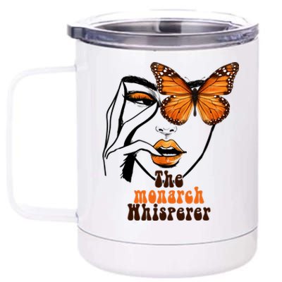 Monarch Whisperer Endangered Butterfly Nature Lover 12 oz Stainless Steel Tumbler Cup