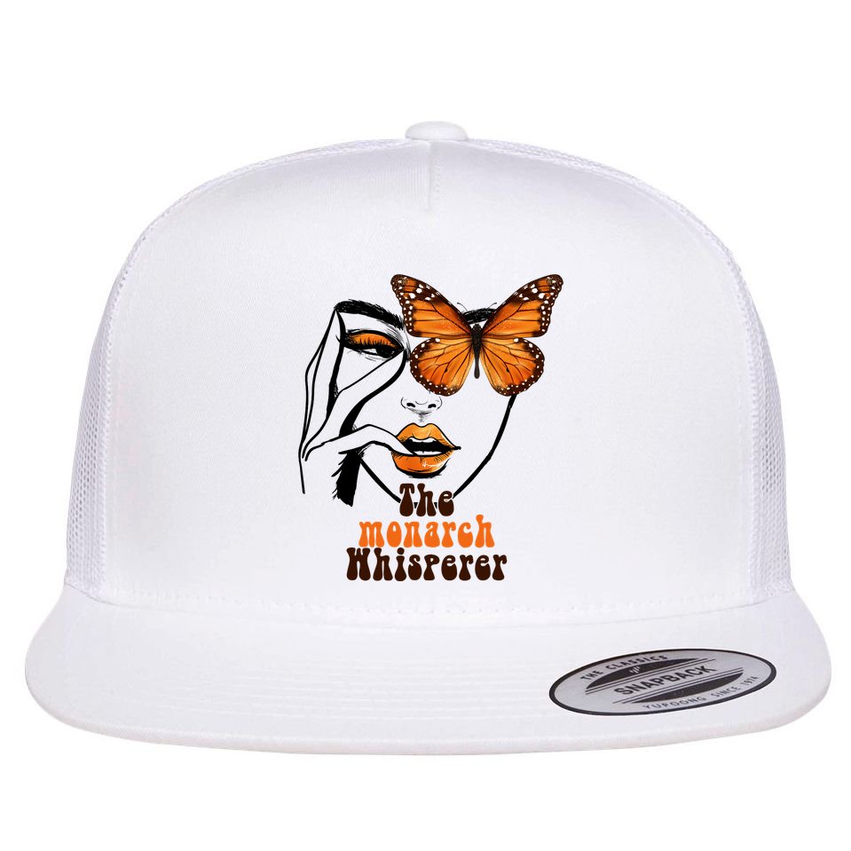 Monarch Whisperer Endangered Butterfly Nature Lover Flat Bill Trucker Hat