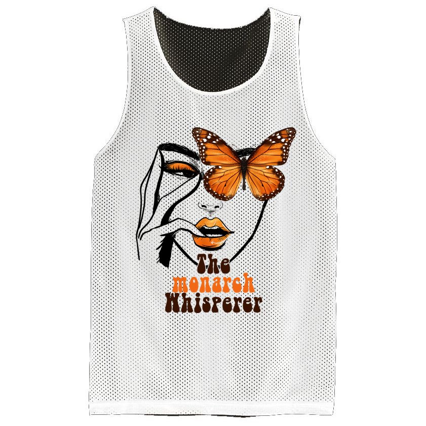 Monarch Whisperer Endangered Butterfly Nature Lover Mesh Reversible Basketball Jersey Tank