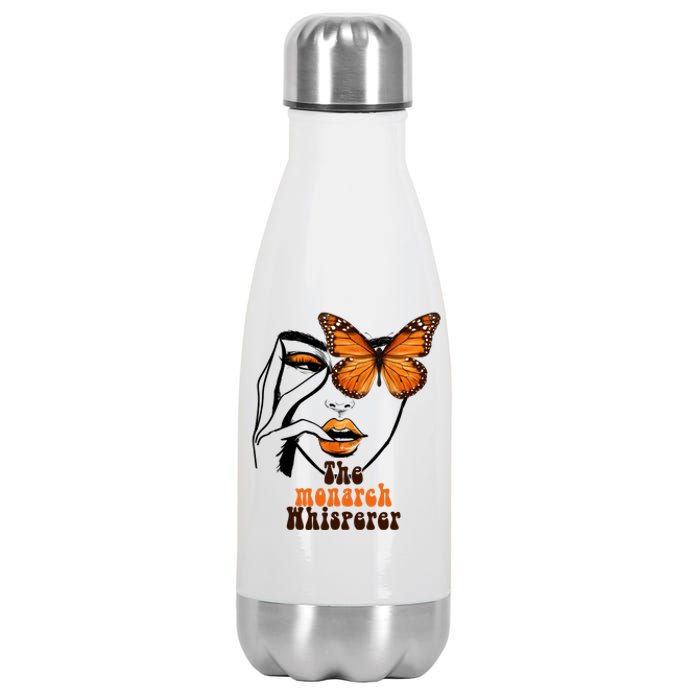 Monarch Whisperer Endangered Butterfly Nature Lover Stainless Steel Insulated Water Bottle