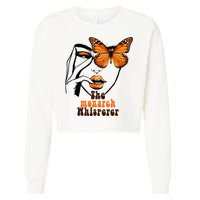 Monarch Whisperer Endangered Butterfly Nature Lover Cropped Pullover Crew