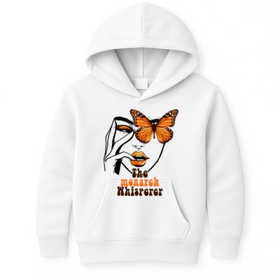 Monarch Whisperer Endangered Butterfly Nature Lover Kids Hoodie