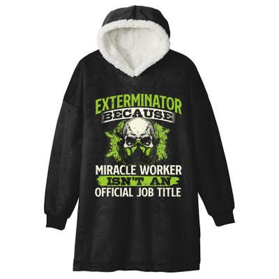 Miracle Worker Exterminator Pest Control Termite Bugs Hooded Wearable Blanket