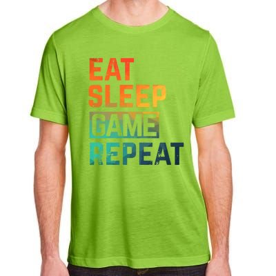 Men Women Eat Sleep Game Repeat Gift Game Controllers Adult ChromaSoft Performance T-Shirt