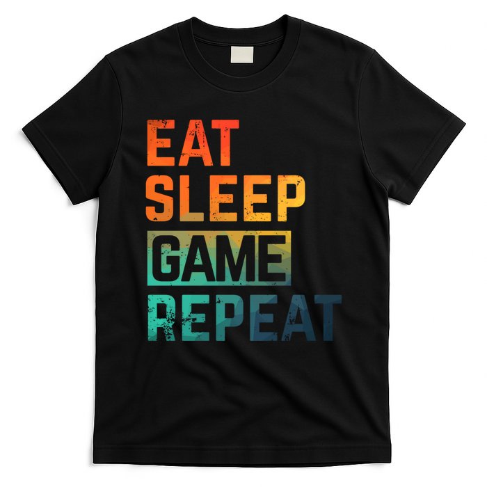 Men Women Eat Sleep Game Repeat Gift Game Controllers T-Shirt