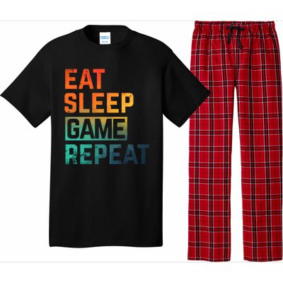 Men Women Eat Sleep Game Repeat Gift Game Controllers Pajama Set