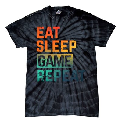 Men Women Eat Sleep Game Repeat Gift Game Controllers Tie-Dye T-Shirt