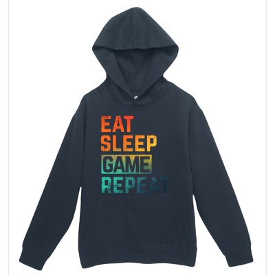 Men Women Eat Sleep Game Repeat Gift Game Controllers Urban Pullover Hoodie