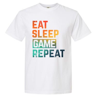 Men Women Eat Sleep Game Repeat Gift Game Controllers Garment-Dyed Heavyweight T-Shirt