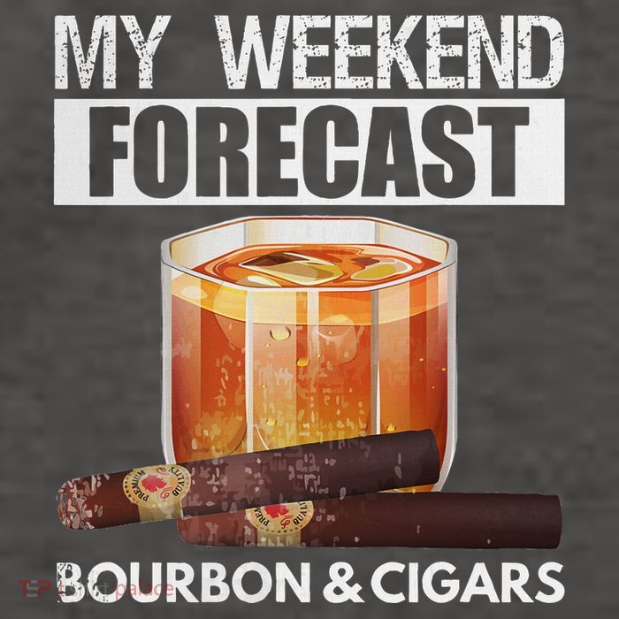 My Weekend Forecast Is Bourbon And Cigar Vector Backpack