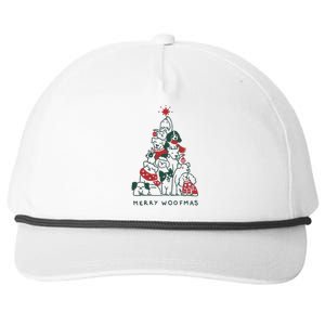 Merry Woofmas Funny Dogs Christmas Tree Xmas Gift Snapback Five-Panel Rope Hat