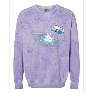 Milky Way Funny Cute Space Astronomy Galaxy Pun Graphic Milk Colorblast Crewneck Sweatshirt