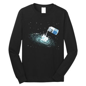 Milky Way Funny Cute Space Astronomy Galaxy Pun Graphic Milk Long Sleeve Shirt