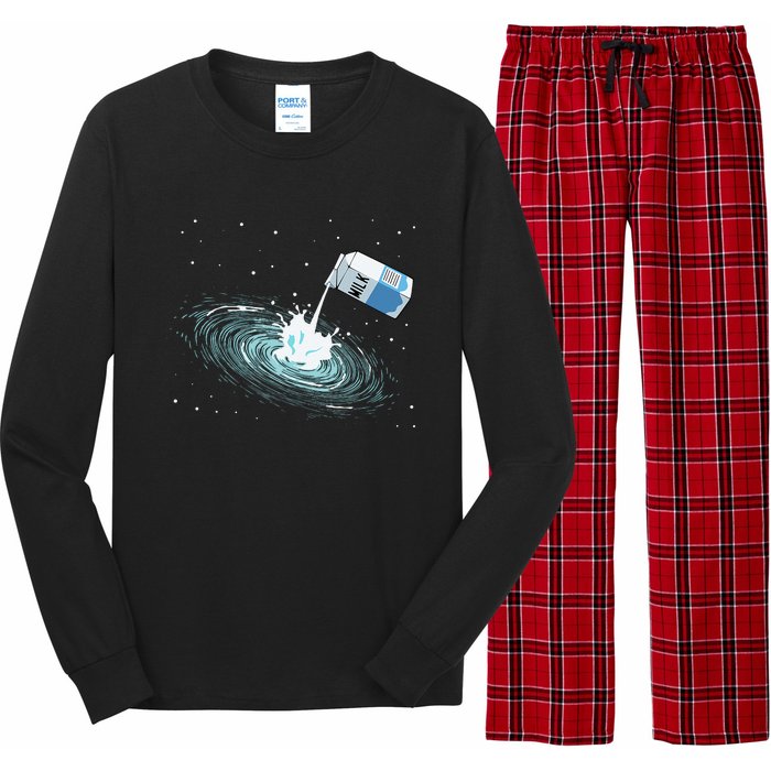 Milky Way Funny Cute Space Astronomy Galaxy Pun Graphic Milk Long Sleeve Pajama Set