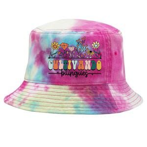 Maestra Wild Flowers Cultivando Bilingues Spanish Teacher Tie-Dyed Bucket Hat