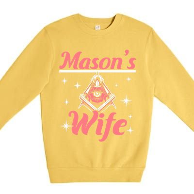 Mason's Wife Freemason Mason Freemasonry Premium Premium Crewneck Sweatshirt