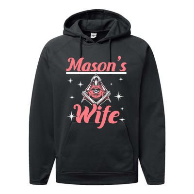 Mason's Wife Freemason Mason Freemasonry Premium Performance Fleece Hoodie