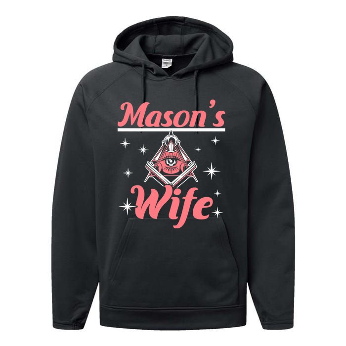 Mason's Wife Freemason Mason Freemasonry Premium Performance Fleece Hoodie