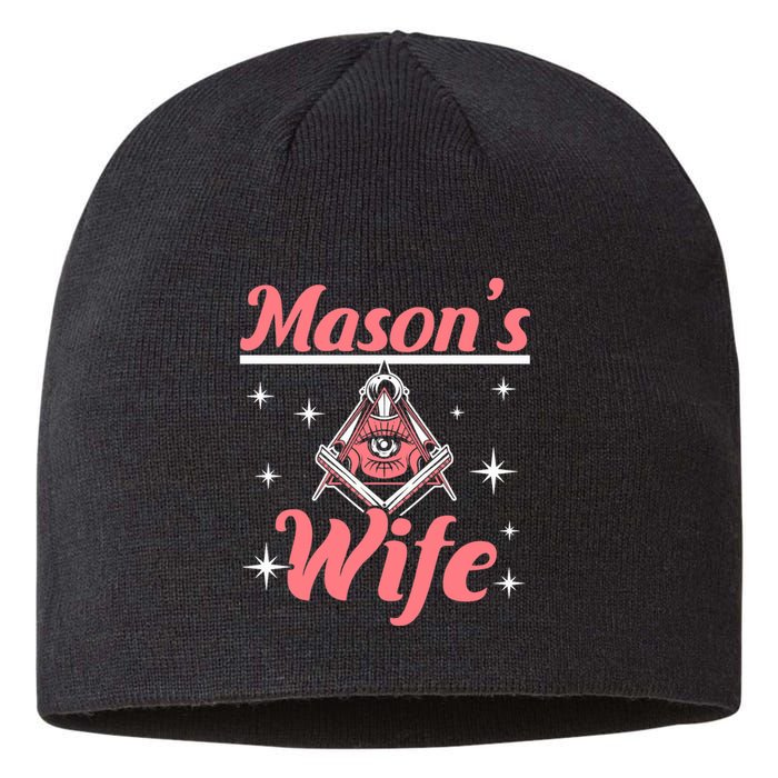 Mason's Wife Freemason Mason Freemasonry Premium Sustainable Beanie