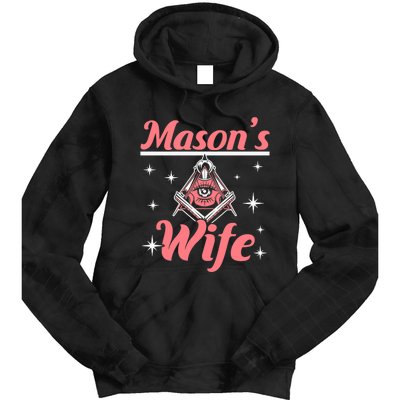 Mason's Wife Freemason Mason Freemasonry Premium Tie Dye Hoodie