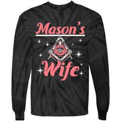 Mason's Wife Freemason Mason Freemasonry Premium Tie-Dye Long Sleeve Shirt