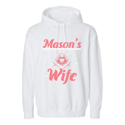 Mason's Wife Freemason Mason Freemasonry Premium Garment-Dyed Fleece Hoodie