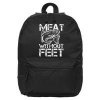 Meat Without Feet T For Fishers And Pescatarians 16 in Basic Backpack