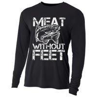 Meat Without Feet T For Fishers And Pescatarians Cooling Performance Long Sleeve Crew