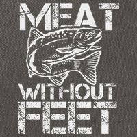 Meat Without Feet T For Fishers And Pescatarians Cotton Canvas Backpack
