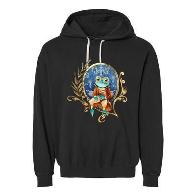 Magic Wizard Frog Fantasy Garment-Dyed Fleece Hoodie