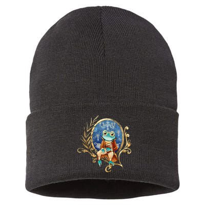 Magic Wizard Frog Fantasy Sustainable Knit Beanie