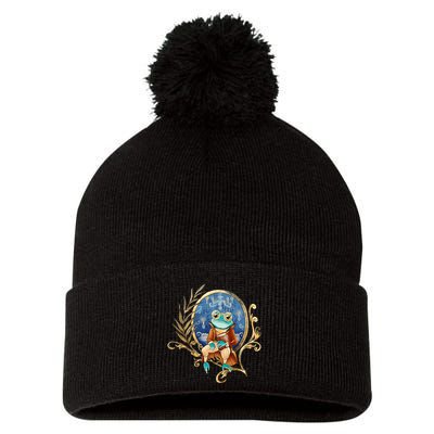 Magic Wizard Frog Fantasy Pom Pom 12in Knit Beanie