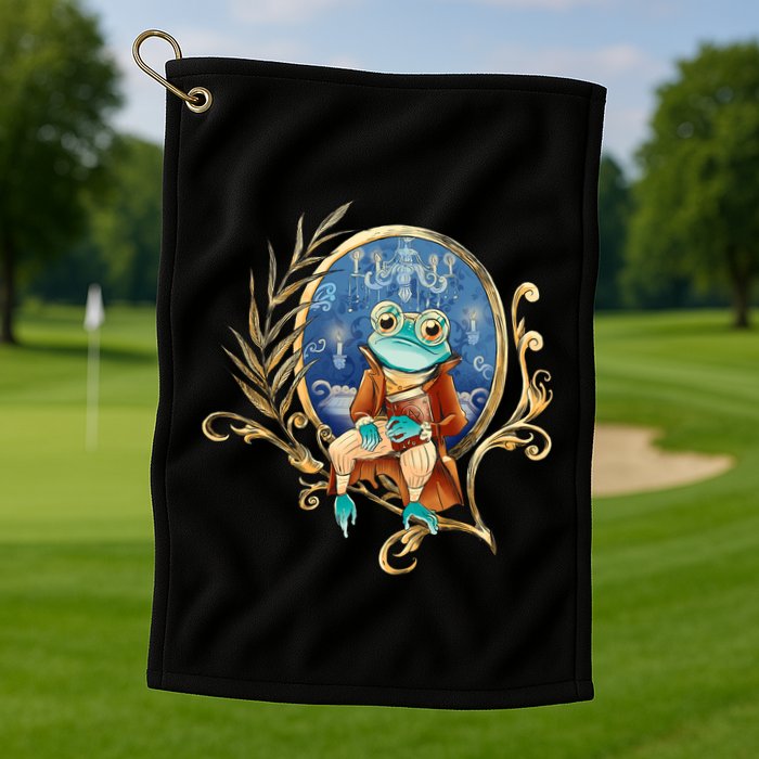 Magic Wizard Frog Fantasy Golf Towel