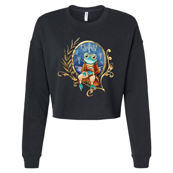 Magic Wizard Frog Fantasy Cropped Pullover Crew