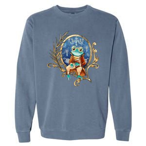 Magic Wizard Frog Fantasy Garment-Dyed Sweatshirt